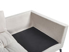 4 Seater Fabric Sofa Beige NENOLA