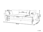 4 Seater Fabric Sofa Green NENOLA