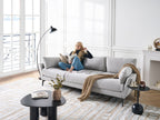 4 Seater Fabric Sofa Grey NENOLA