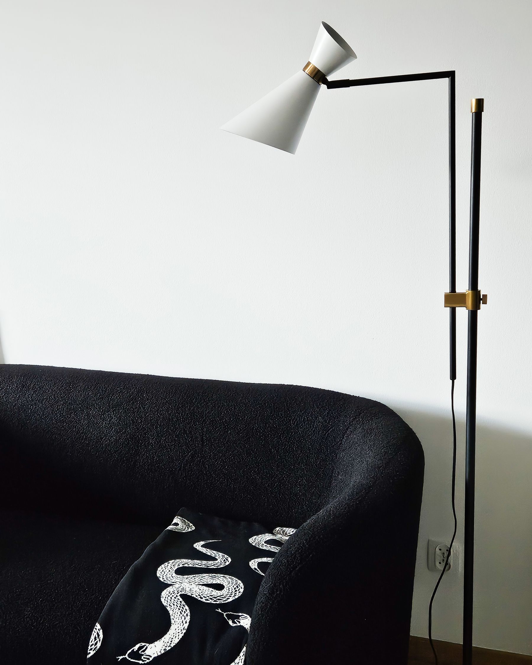 2 Seater Boucle Sofa Black LOEN
