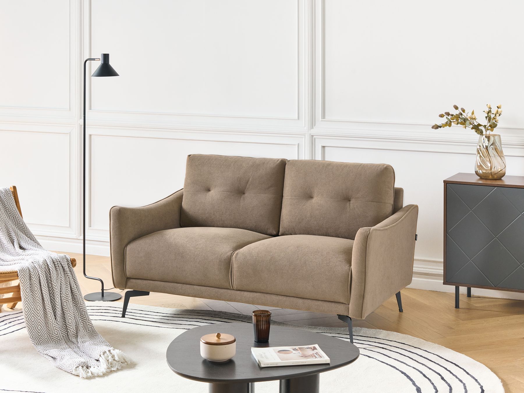 Fabric Sofa Brown NAPPA