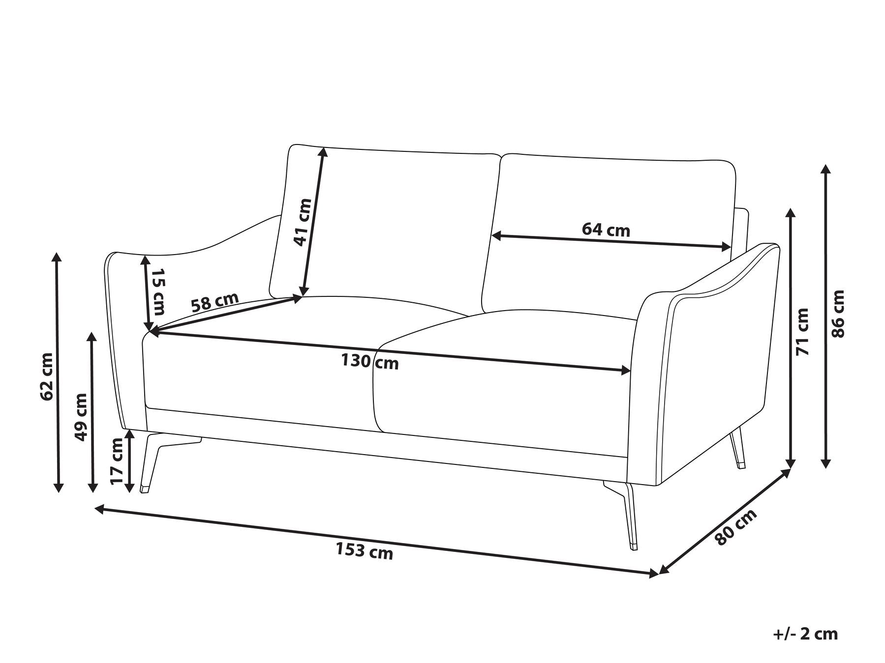 Fabric Sofa Brown NAPPA