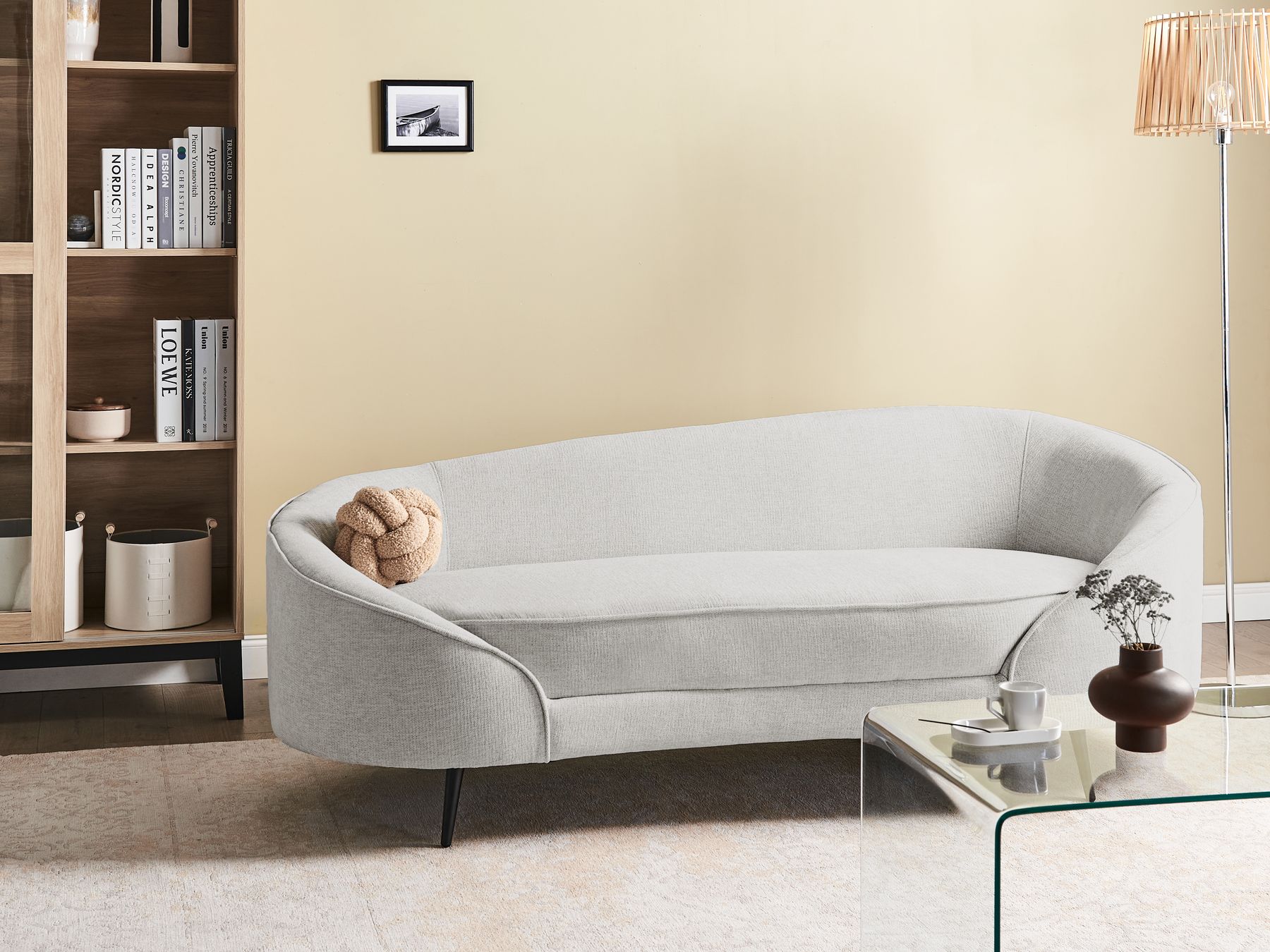 Fabric Sofa Off-White SAVAR