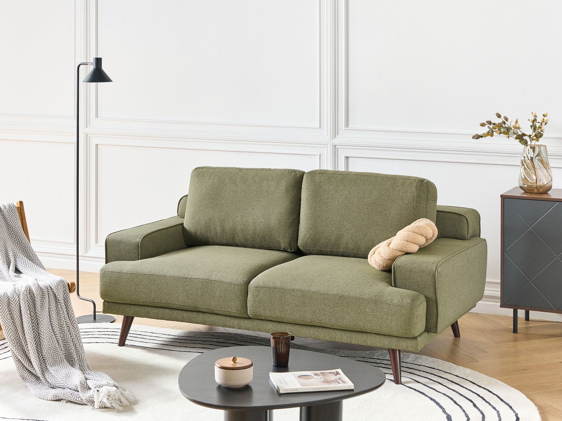 Fabric Sofa Green DALUM