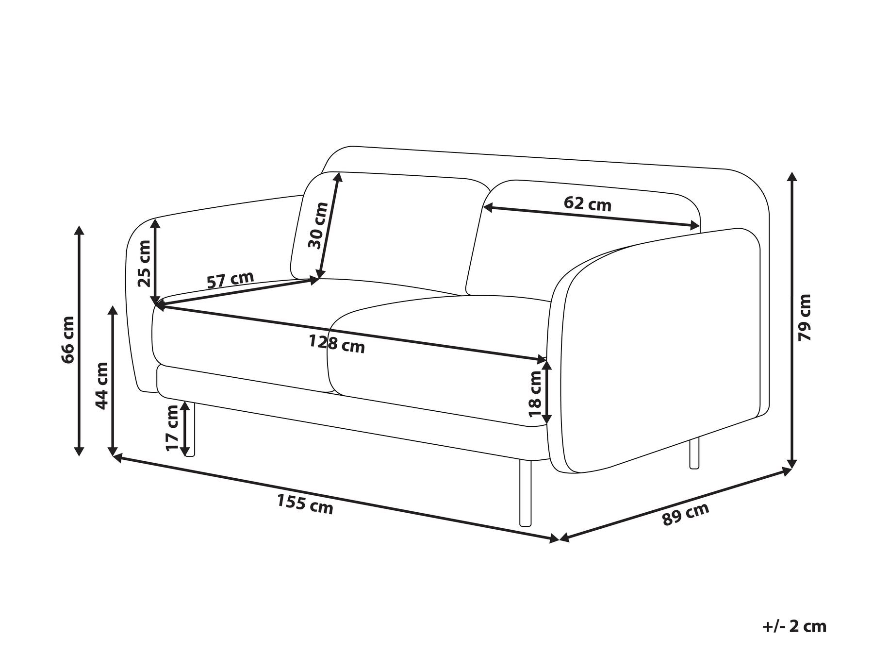 Fabric Sofa Brown LILAND