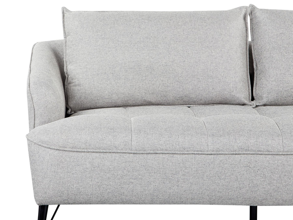 3 Seater Fabric Sofa Grey HOBRO
