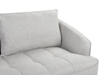 3 Seater Fabric Sofa Grey HOBRO
