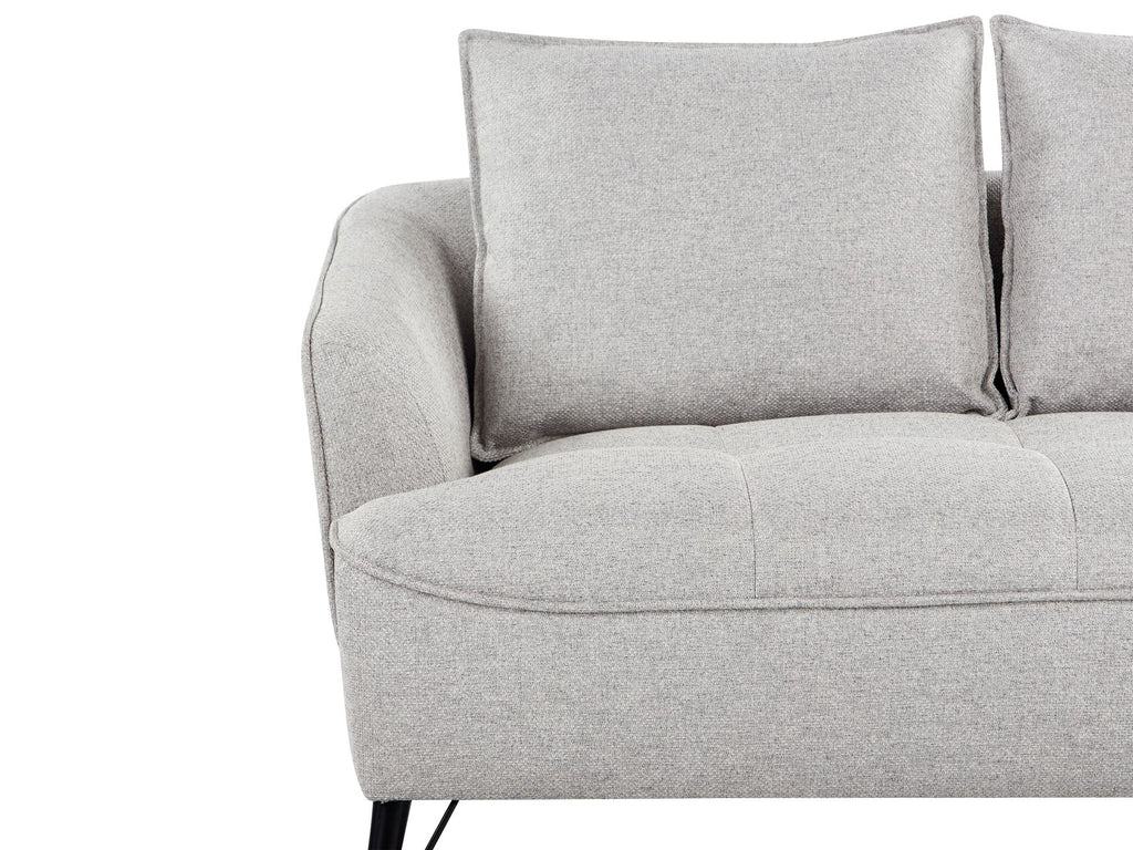 2 Seater Fabric Sofa Grey HOBRO