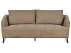 3 Seater Fabric Sofa Brown HOBRO