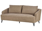 3 Seater Fabric Sofa Brown HOBRO
