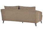 3 Seater Fabric Sofa Brown HOBRO