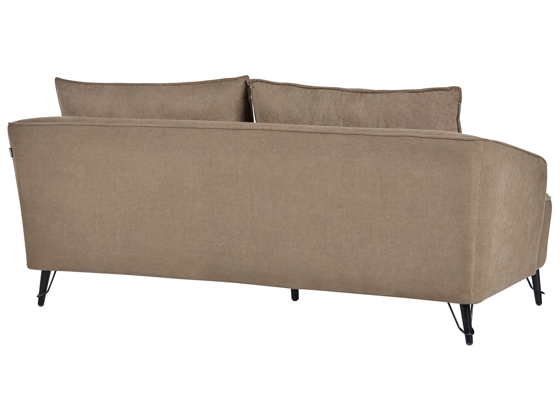 3 Seater Fabric Sofa Brown HOBRO