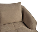 3 Seater Fabric Sofa Brown HOBRO