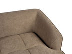 3 Seater Fabric Sofa Brown HOBRO