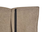 3 Seater Fabric Sofa Brown HOBRO