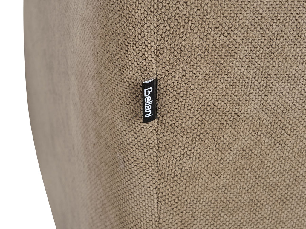 3 Seater Fabric Sofa Brown HOBRO