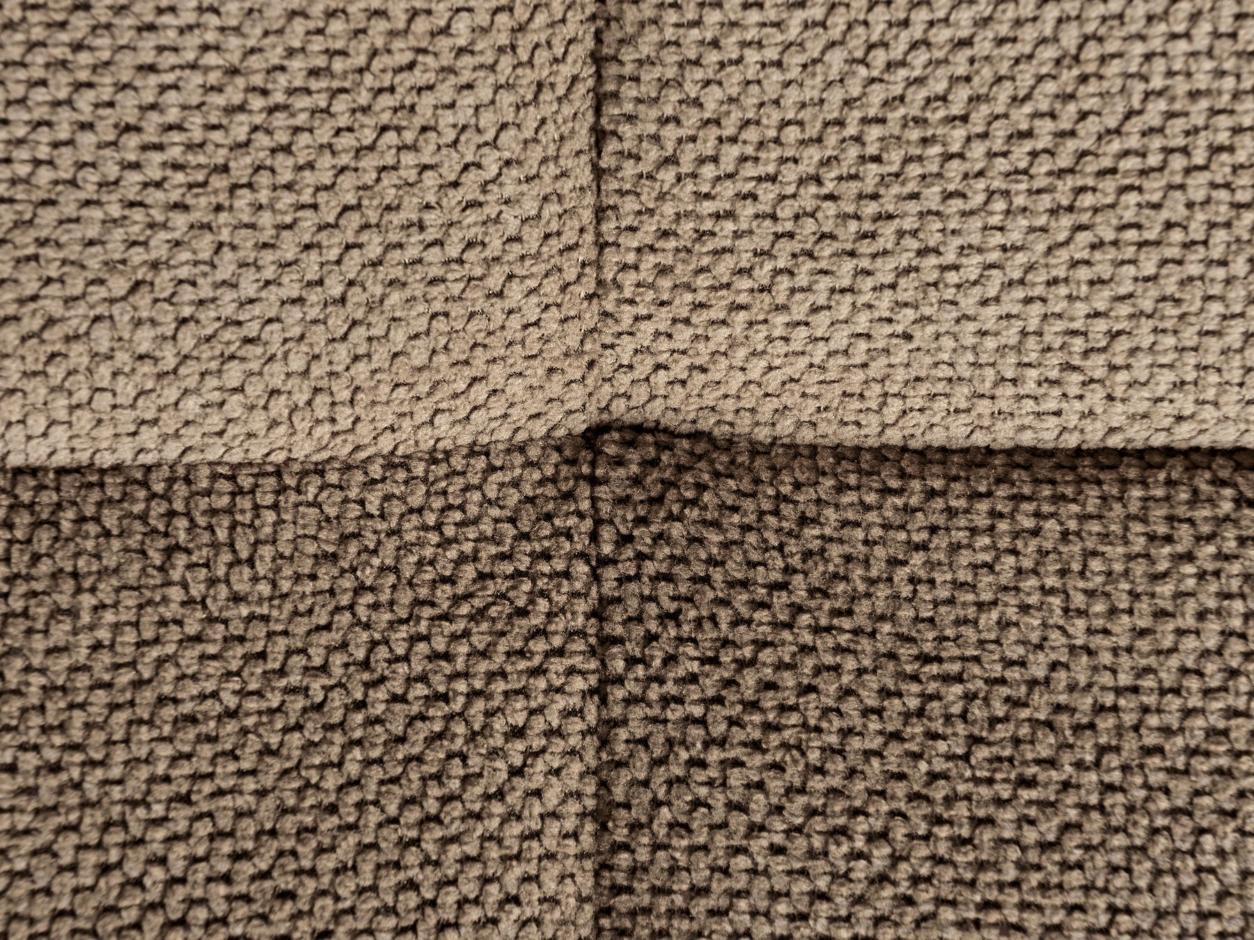 3 Seater Fabric Sofa Brown HOBRO