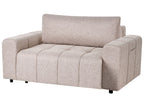 Sofa Bed INNVIK Fabric Light Brown with Storage 2 Seater