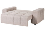 Sofa Bed INNVIK Fabric Light Brown with Storage 2 Seater