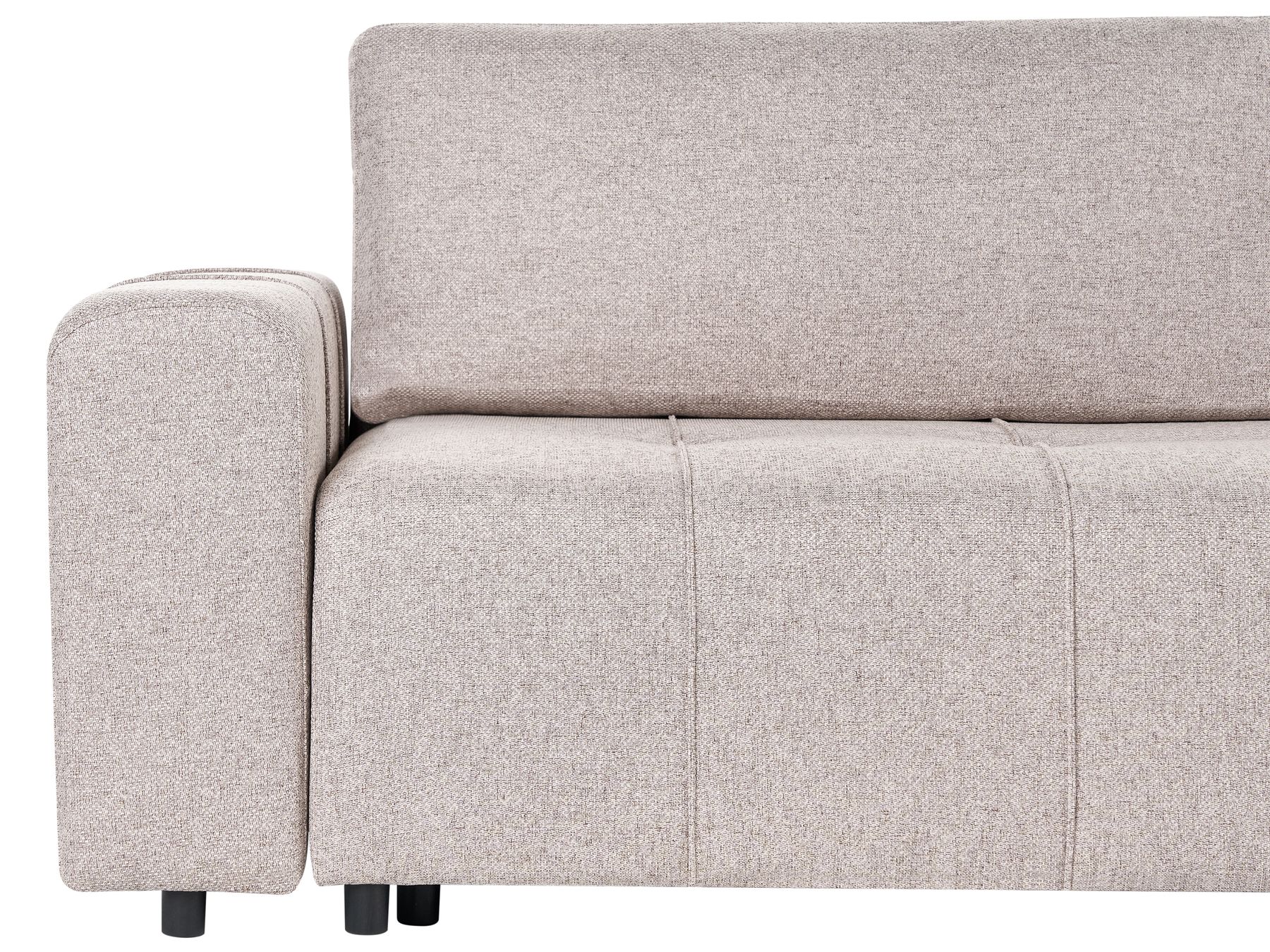 Sofa Bed INNVIK Fabric Light Brown with Storage 2 Seater