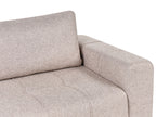 Sofa Bed INNVIK Fabric Light Brown with Storage 2 Seater