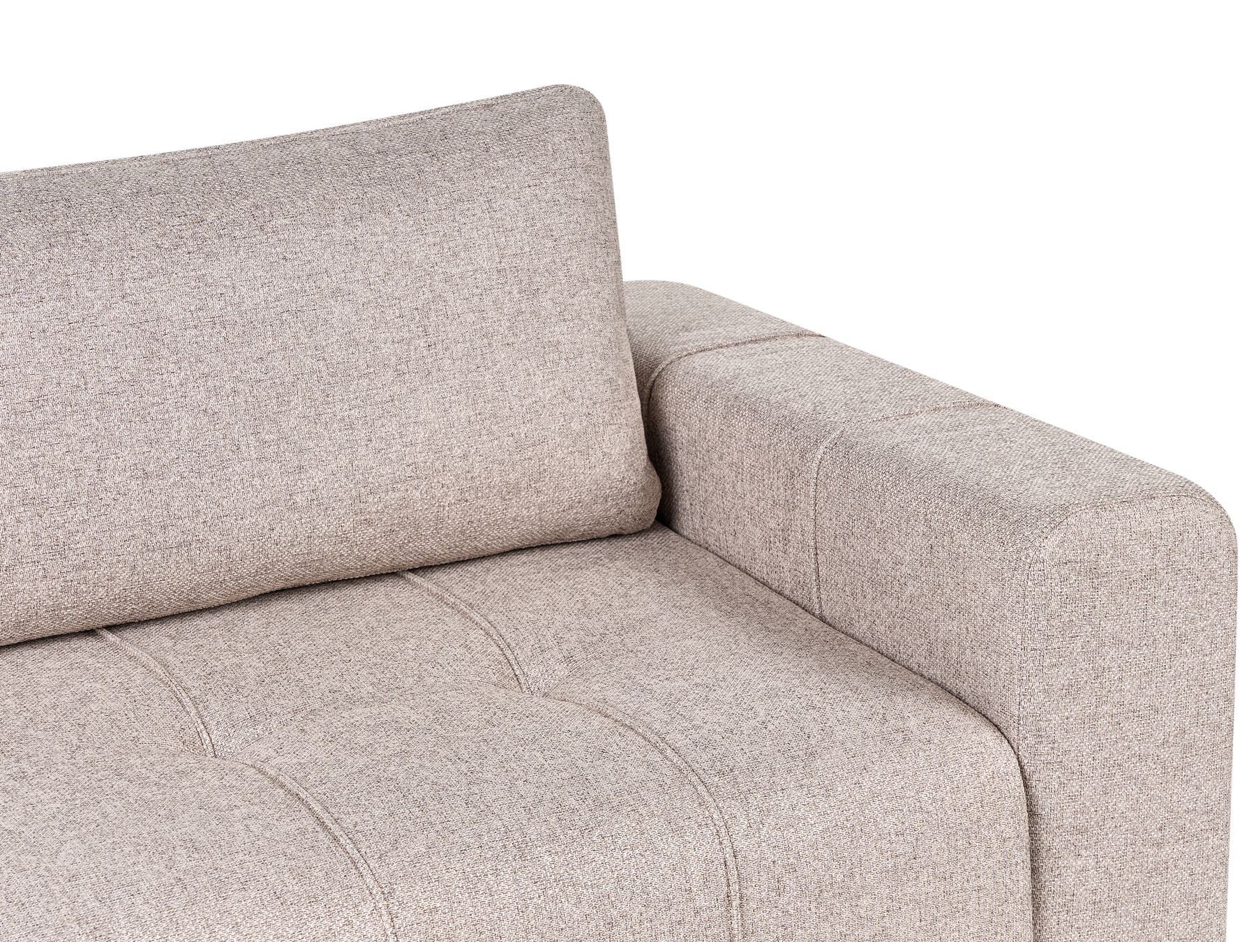 Sofa Bed INNVIK Fabric Light Brown with Storage 2 Seater