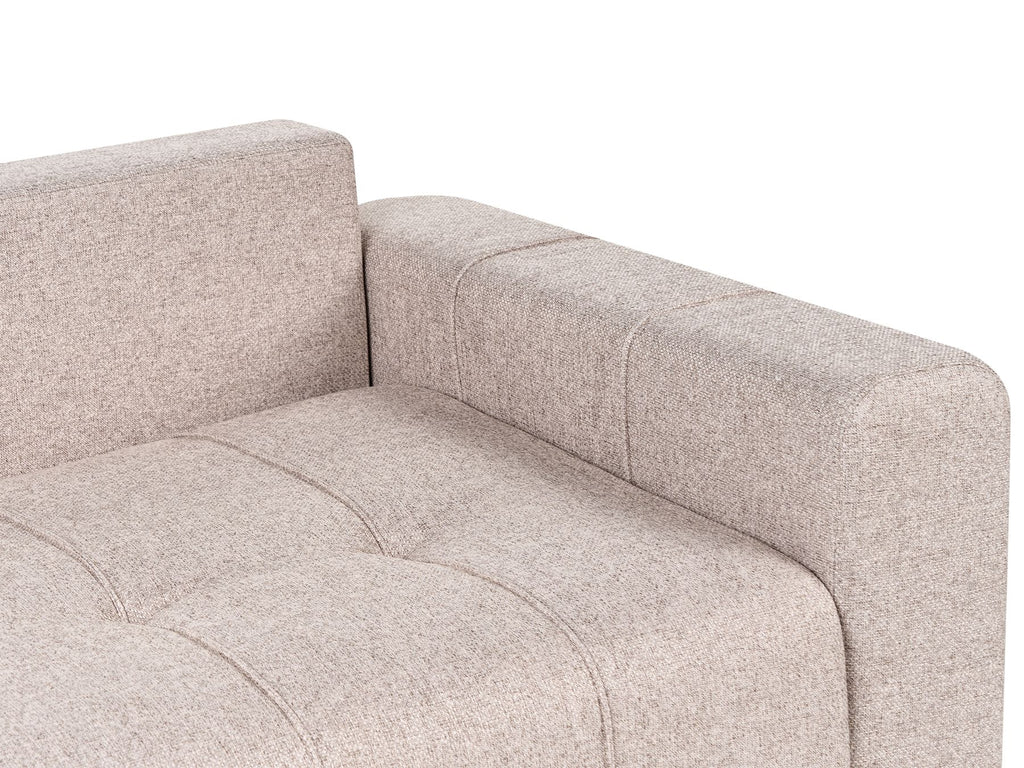 Sofa Bed INNVIK Fabric Light Brown with Storage 2 Seater