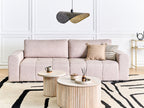 Sofa Bed INNVIK Fabric Light Brown with Storage 3 Seater