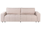 Sofa Bed INNVIK Fabric Light Brown with Storage 3 Seater