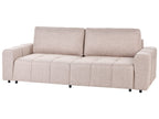 Sofa Bed INNVIK Fabric Light Brown with Storage 3 Seater
