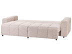 Sofa Bed INNVIK Fabric Light Brown with Storage 3 Seater