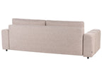 Sofa Bed INNVIK Fabric Light Brown with Storage 3 Seater