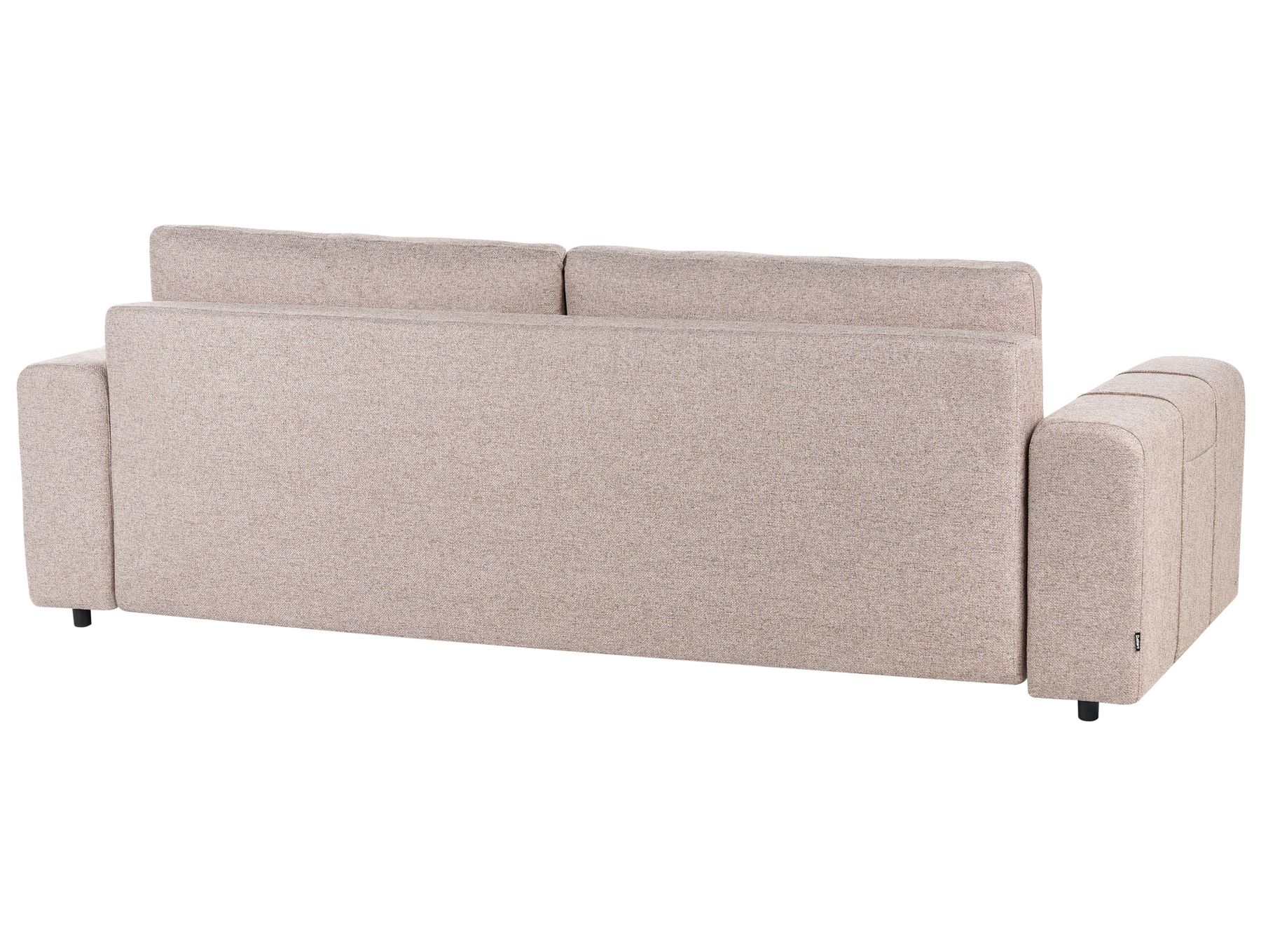 Sofa Bed INNVIK Fabric Light Brown with Storage 3 Seater