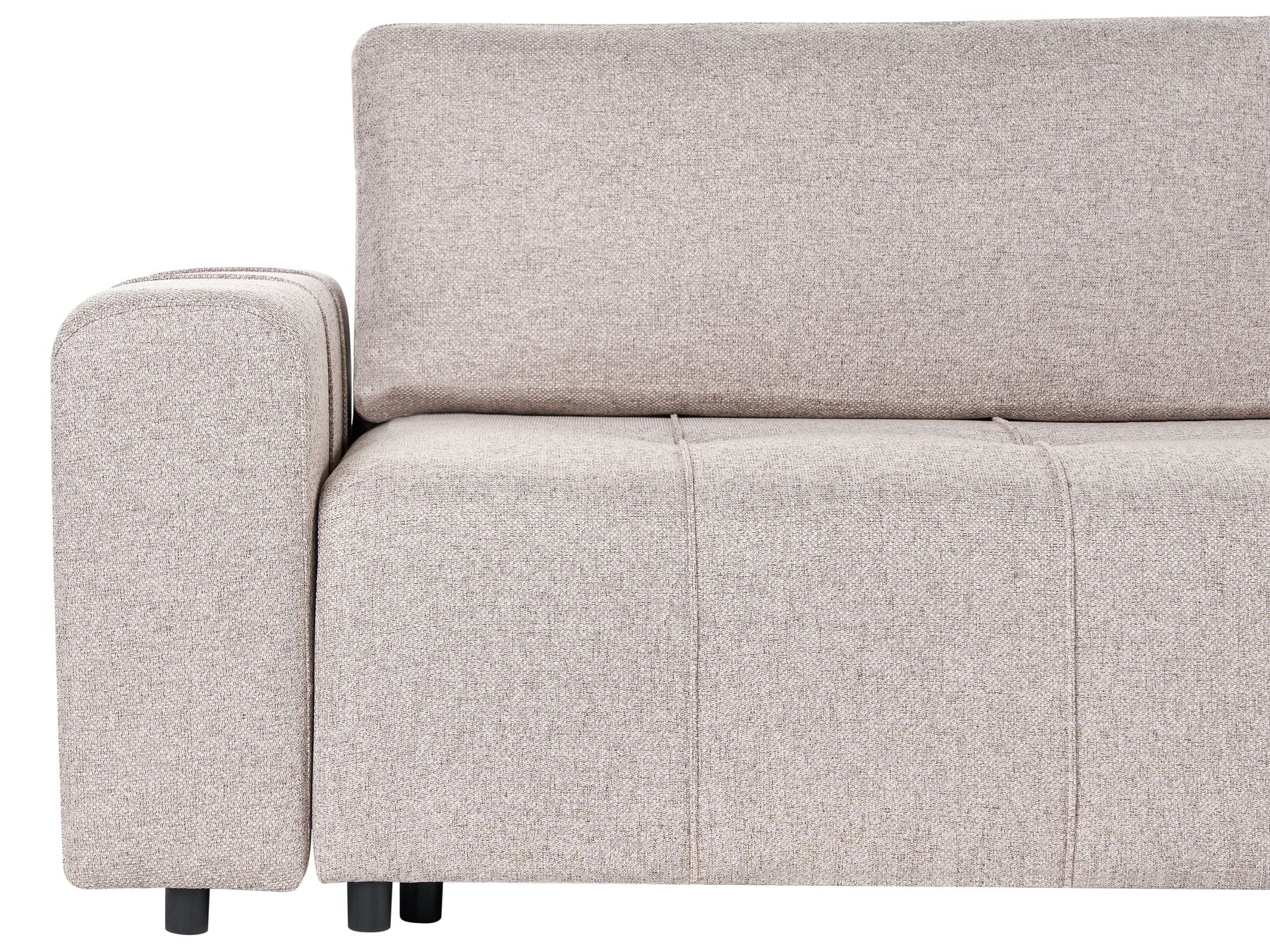 Sofa Bed INNVIK Fabric Light Brown with Storage 3 Seater
