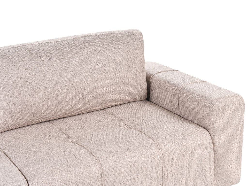 Sofa Bed INNVIK Fabric Light Brown with Storage 3 Seater