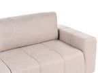 Sofa Bed INNVIK Fabric Light Brown with Storage 3 Seater