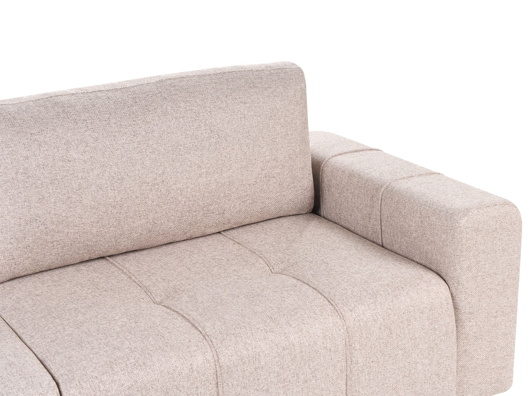Sofa Bed INNVIK Fabric Light Brown with Storage 3 Seater