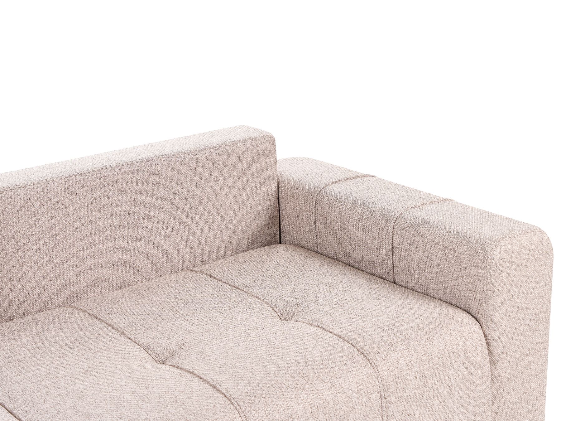Sofa Bed INNVIK Fabric Light Brown with Storage 3 Seater