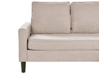 Fabric Sofa with Ottoman Beige AVESTA