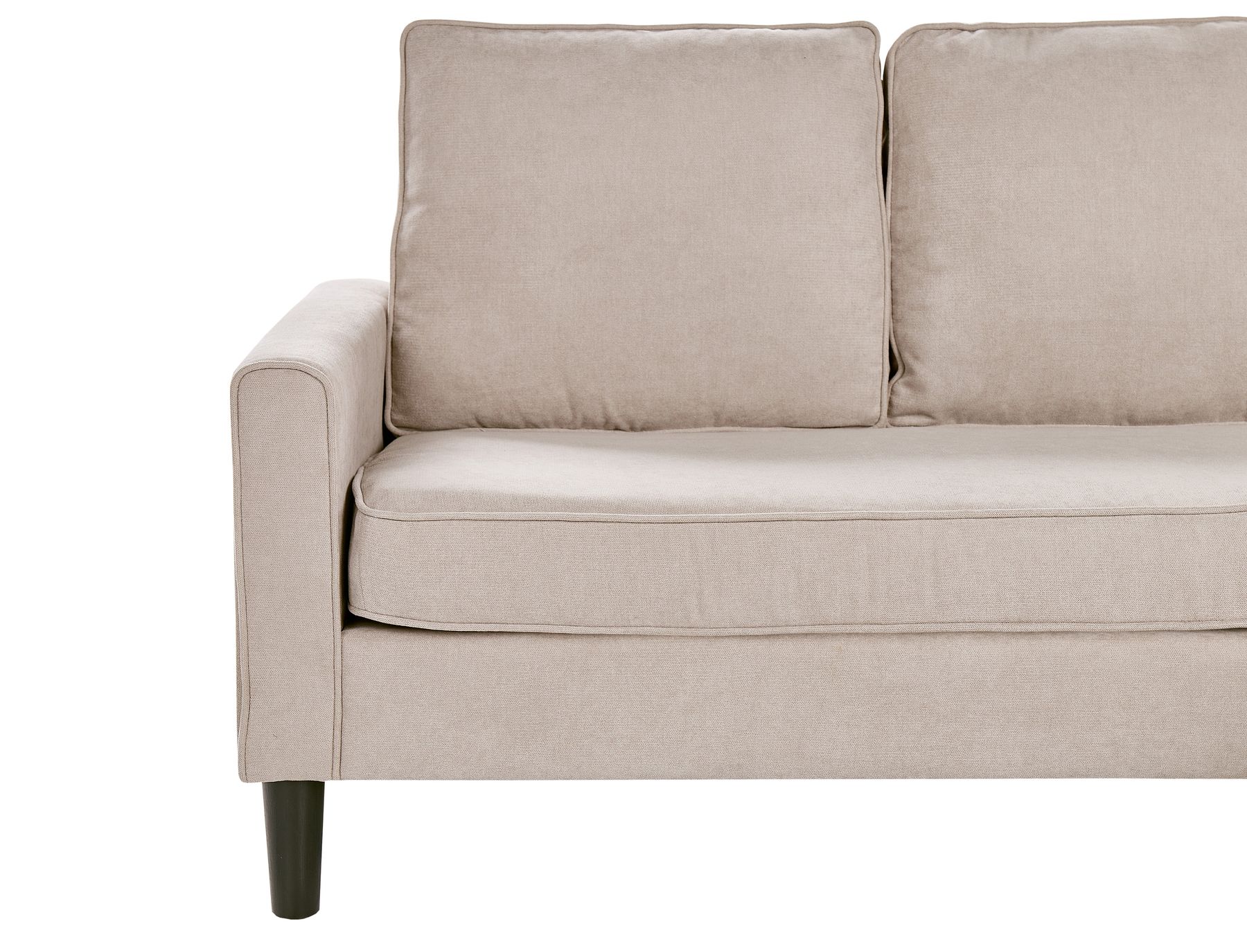 Fabric Sofa with Ottoman Beige AVESTA