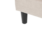 Fabric Sofa with Ottoman Beige AVESTA