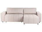 Corner Sofa Bed INNVIK Fabric Light Brown with Storage 3 Seater Left Hand