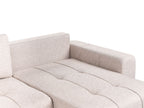Corner Sofa Bed INNVIK Fabric Light Brown with Storage 3 Seater Left Hand