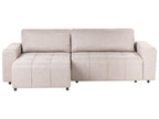 Corner Sofa Bed INNVIK Fabric Light Brown with Storage 3 Seater Right Hand