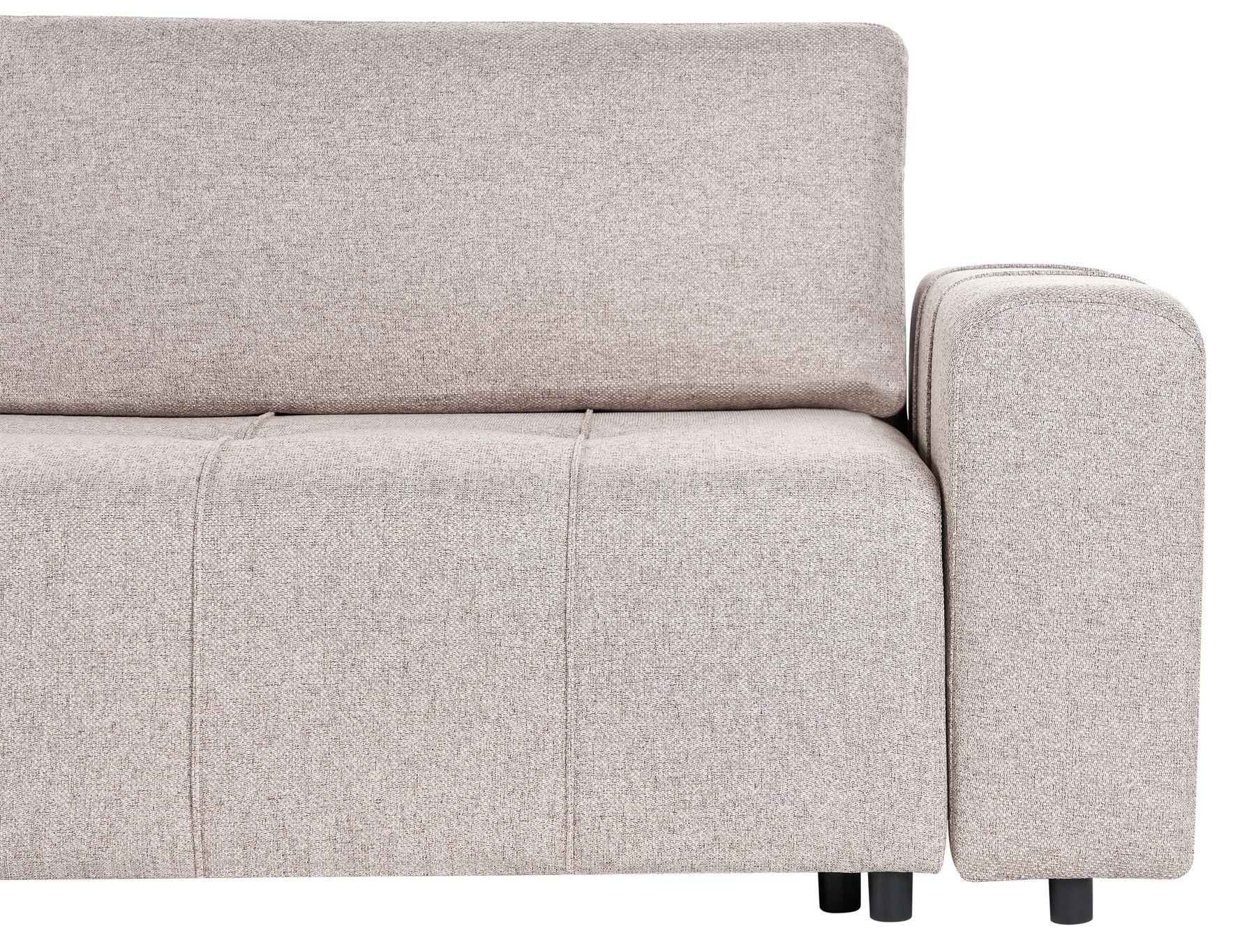 Corner Sofa Bed INNVIK Fabric Light Brown with Storage 3 Seater Right Hand