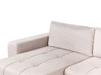 Corner Sofa Bed INNVIK Fabric Light Brown with Storage 3 Seater Right Hand