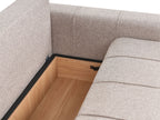 Corner Sofa Bed INNVIK Fabric Light Brown with Storage 3 Seater Right Hand
