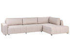 Corner Sofa Bed INNVIK Fabric Light Brown with Storage 4 Seater Left Hand