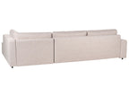 Corner Sofa Bed INNVIK Fabric Light Brown with Storage 4 Seater Left Hand