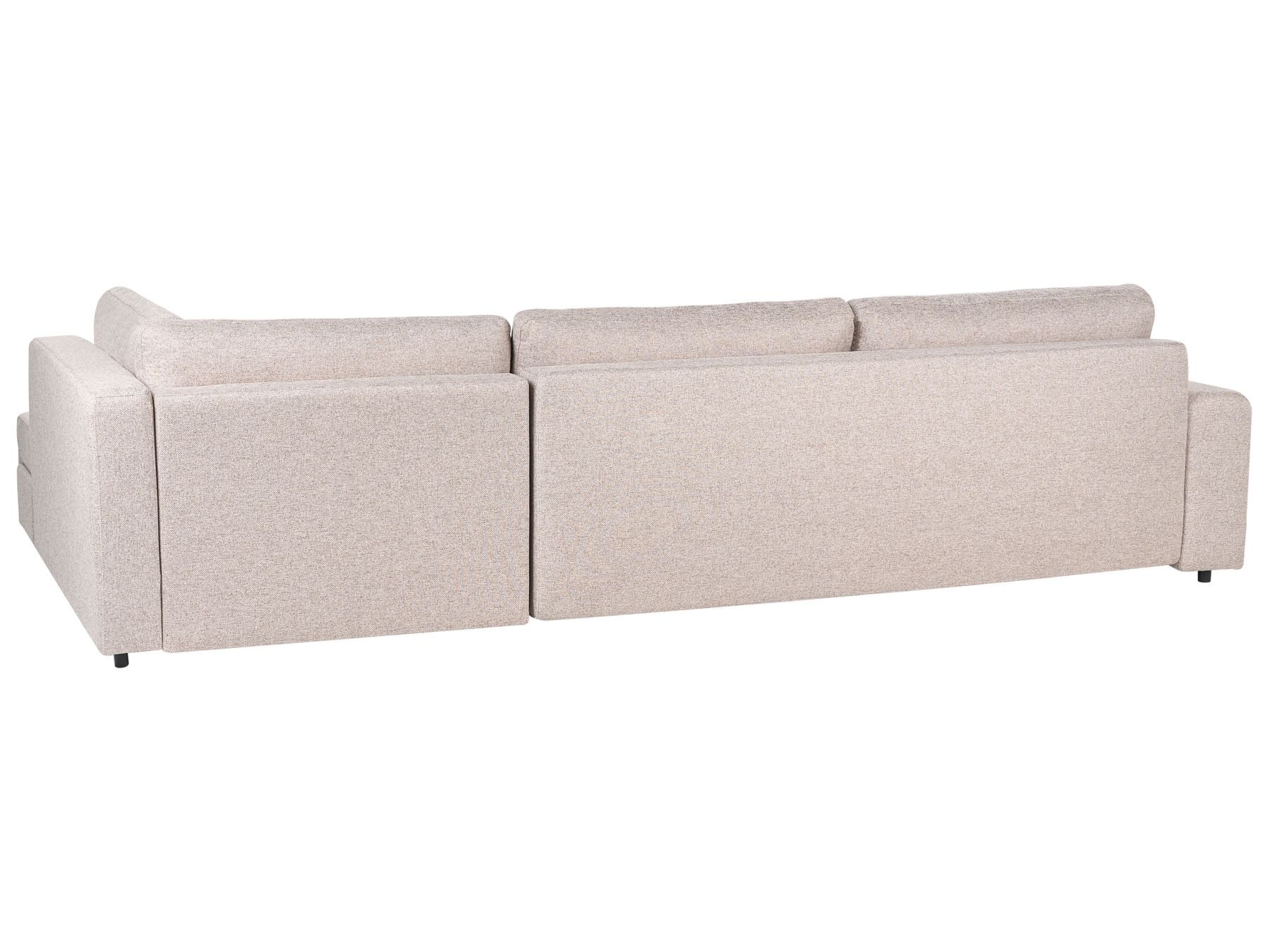 Corner Sofa Bed INNVIK Fabric Light Brown with Storage 4 Seater Left Hand